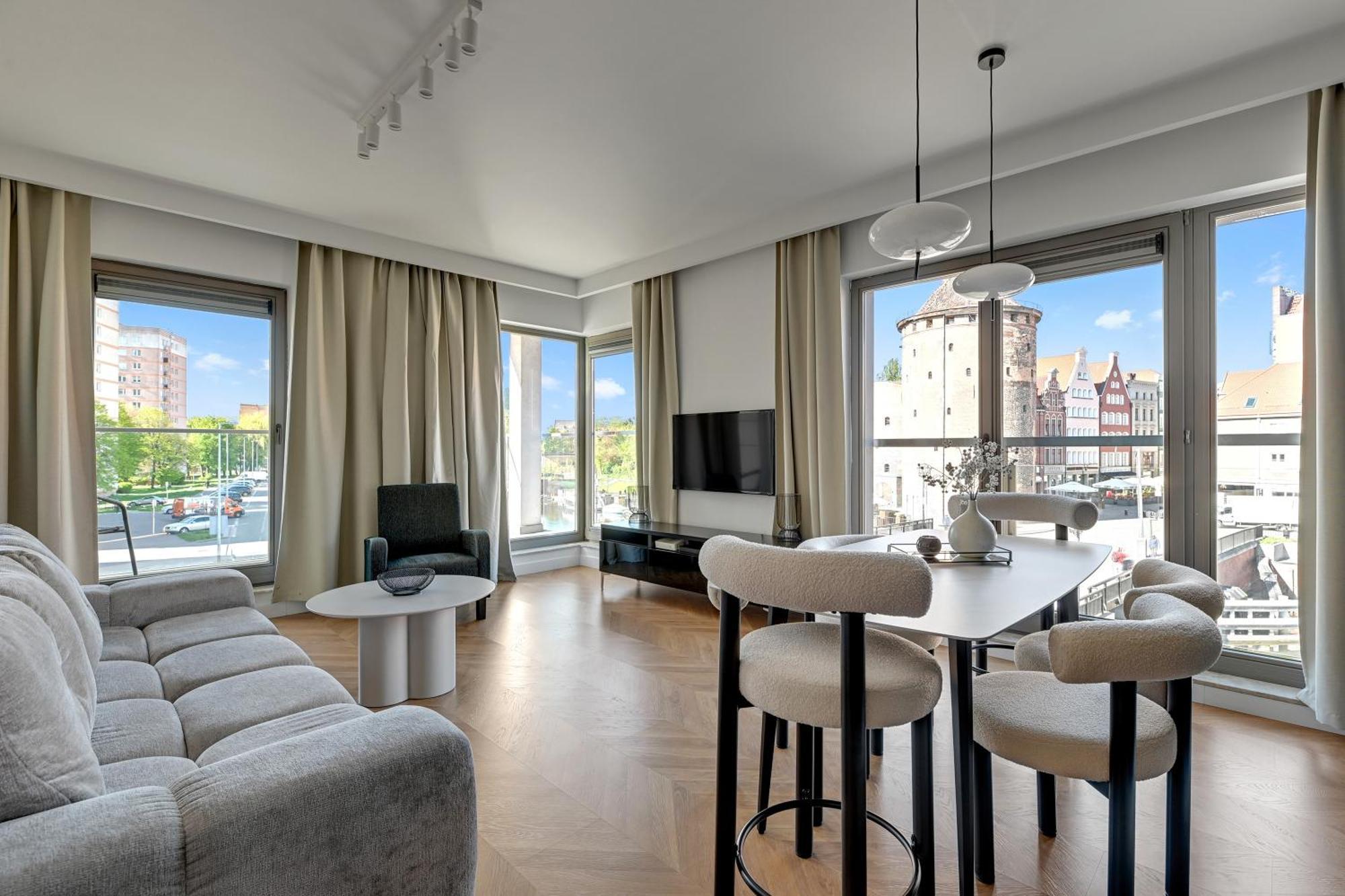 Waterlane Riverside - Spa, Pool, Gym & Parking By Downtown Apartments Gdańsk Exterior foto